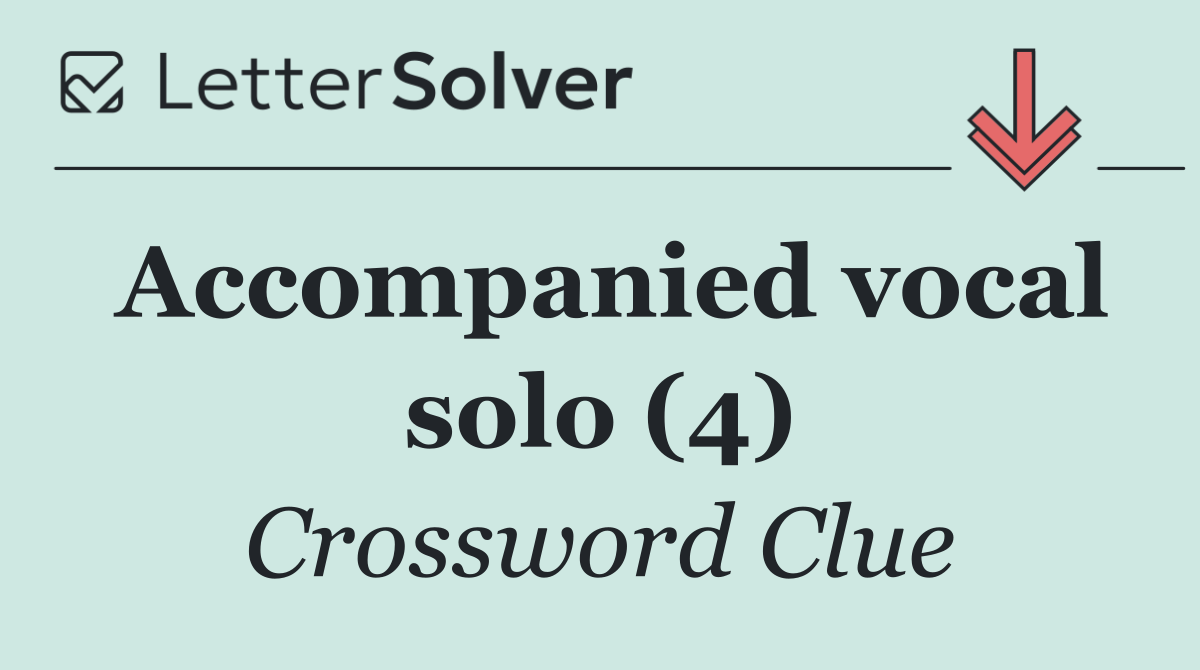 Accompanied vocal solo (4)