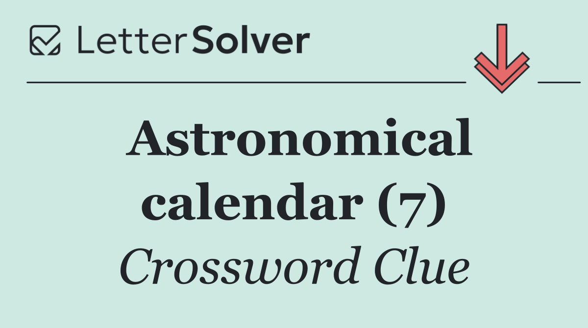Astronomical calendar (7)