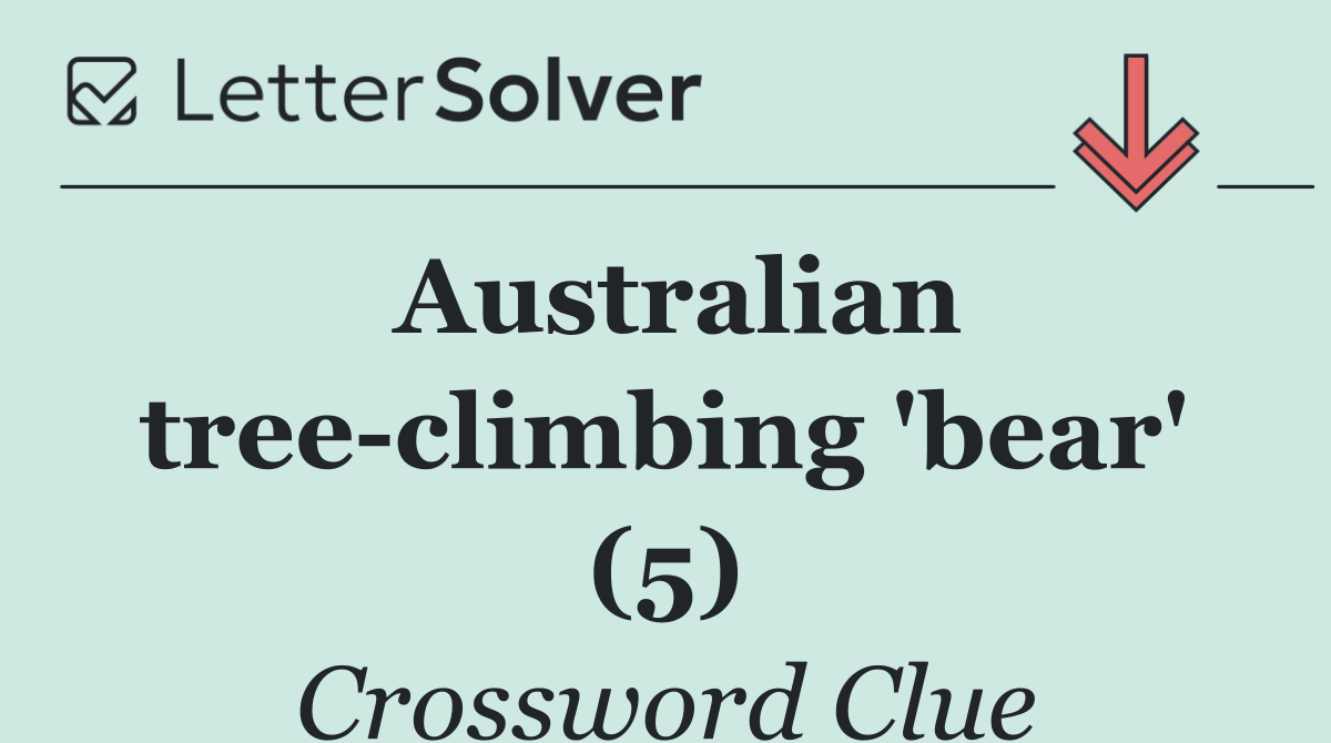 Australian tree climbing 'bear' (5)