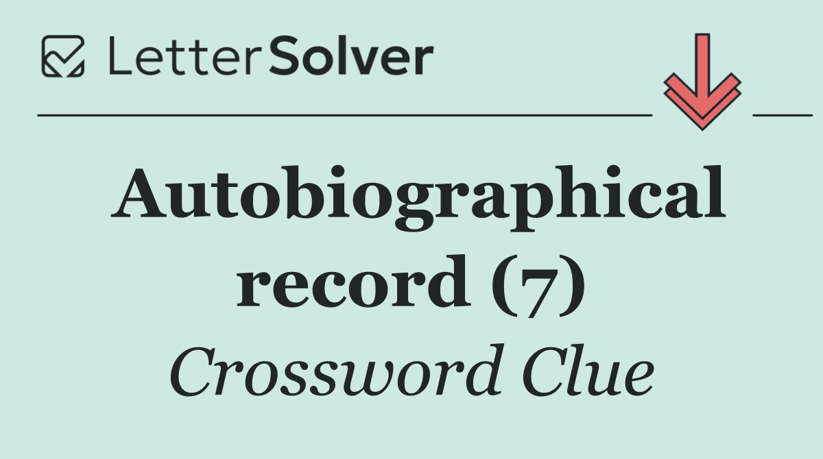Autobiographical record (7)
