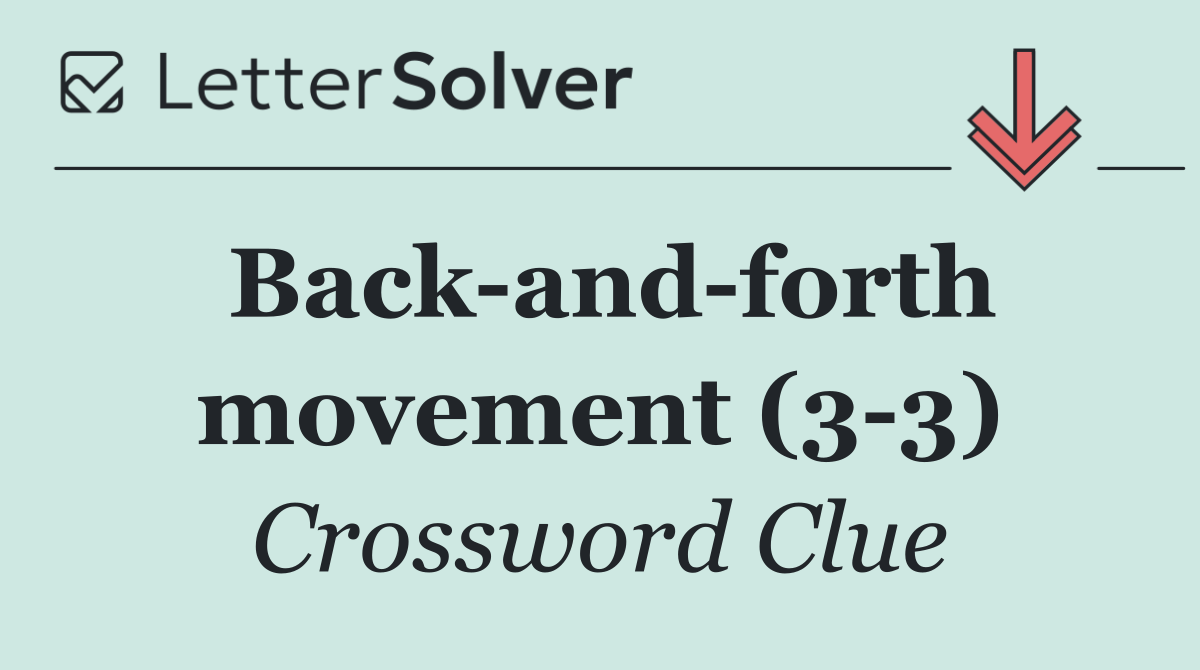 Back and forth movement (3 3)