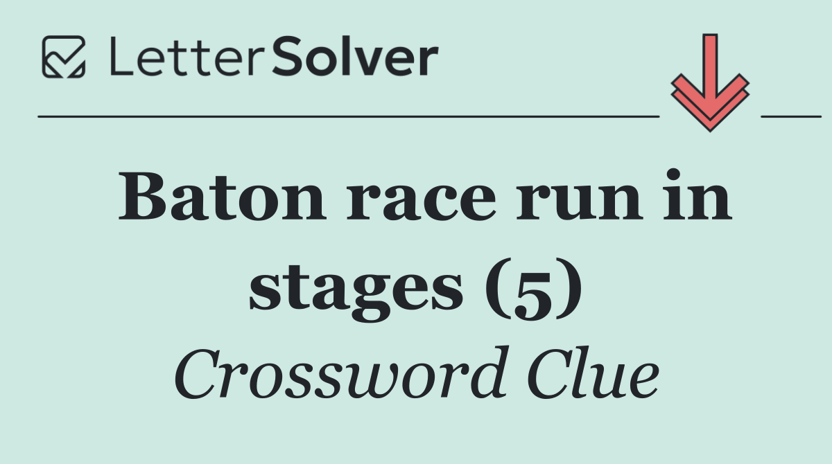 Baton race run in stages (5)