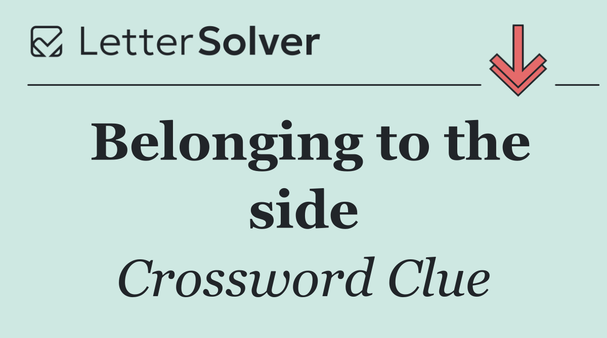 Belonging to the side