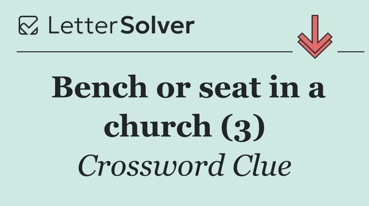 Bench or seat in a church (3)
