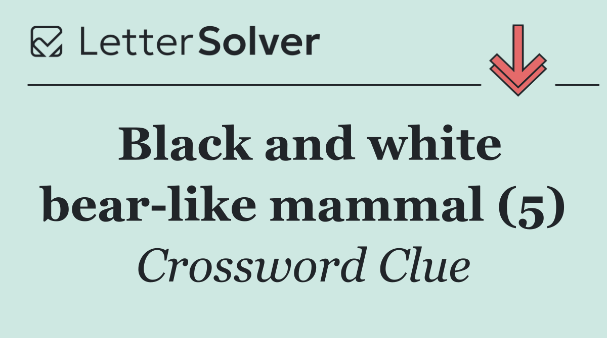 Black and white bear like mammal (5)