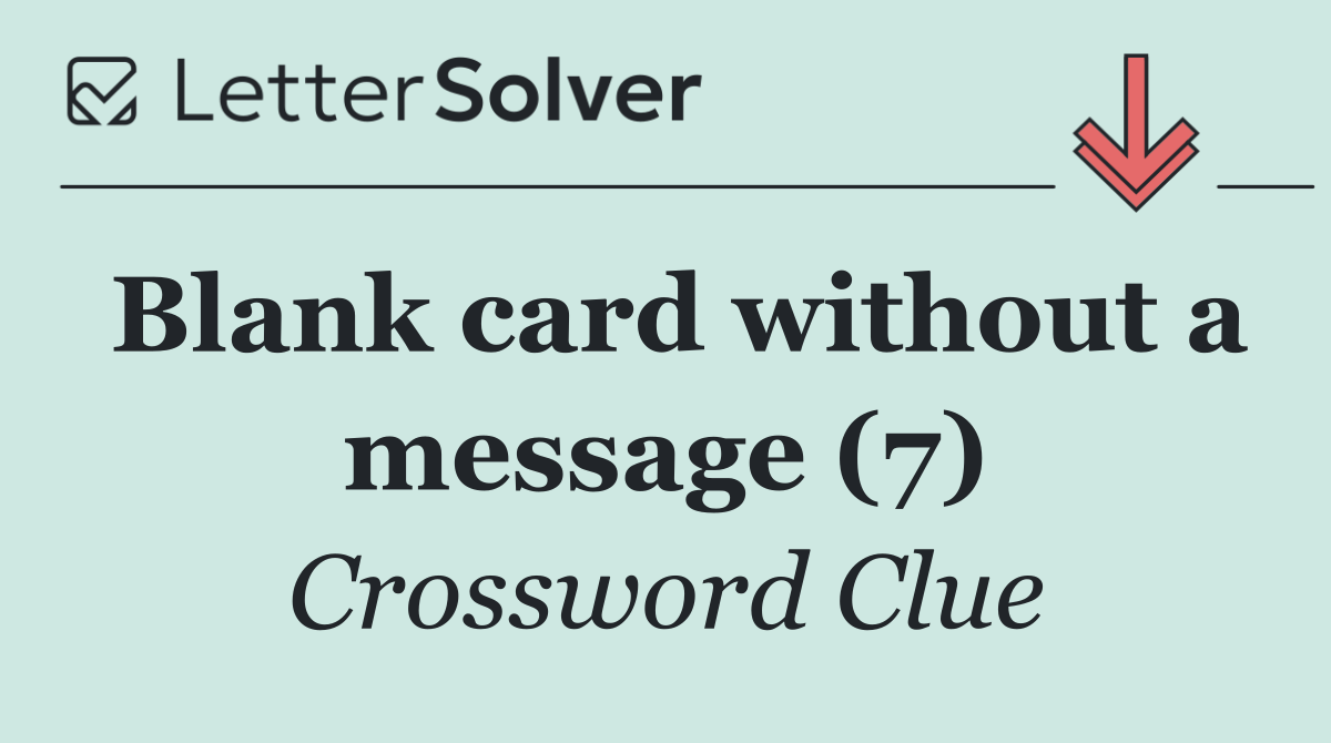 Blank card without a message (7)