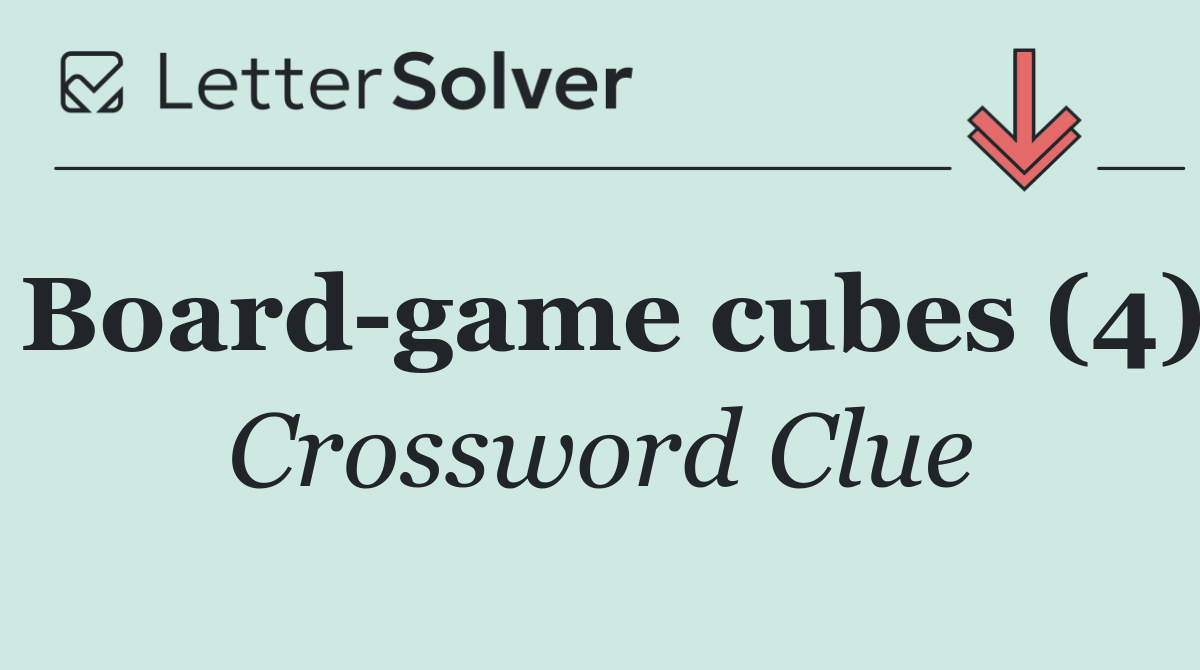 Board game cubes (4)