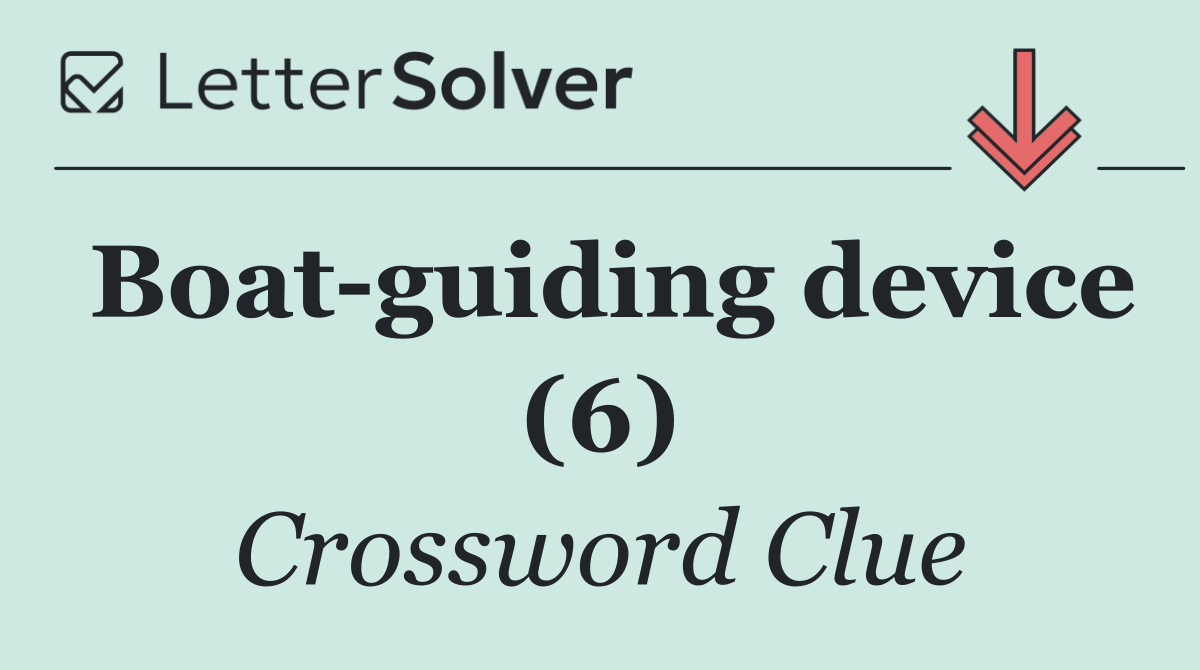 Boat guiding device (6)