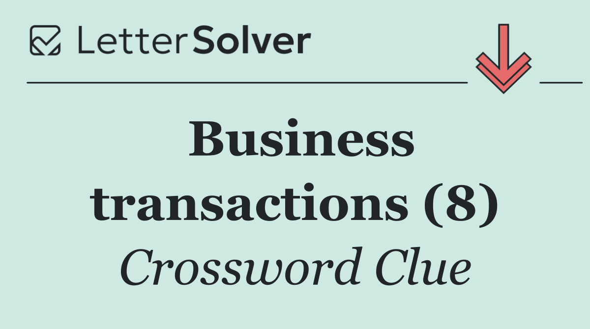Business transactions (8)
