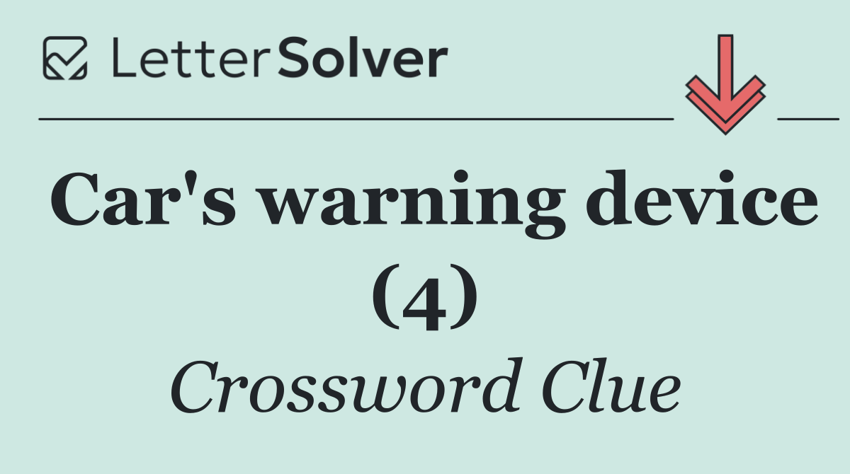 Car's warning device (4)
