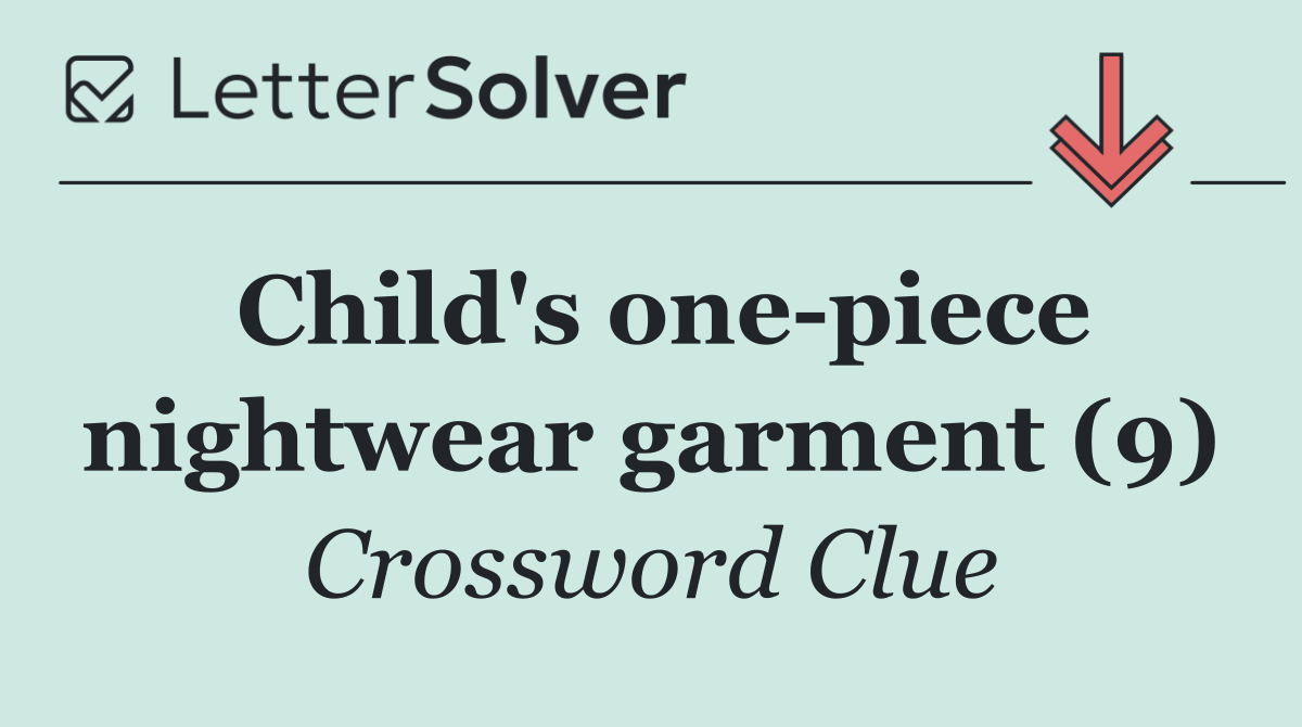 Child's one piece nightwear garment (9)