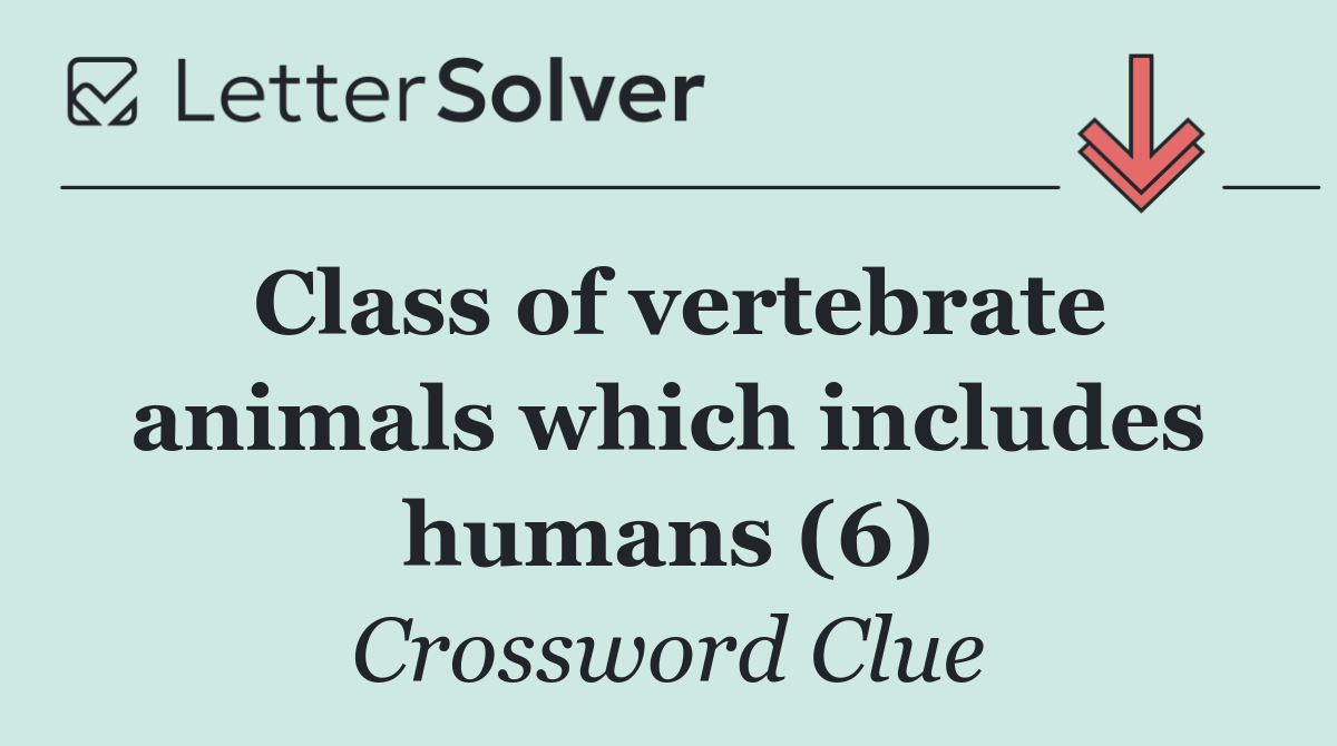Class of vertebrate animals which includes humans (6)