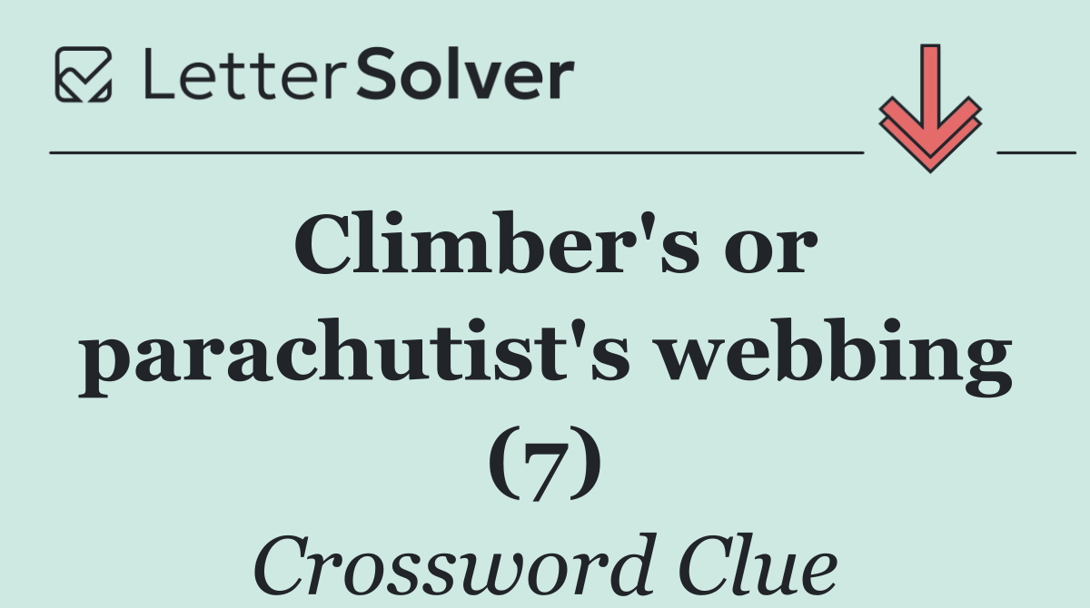 Climber's or parachutist's webbing (7)