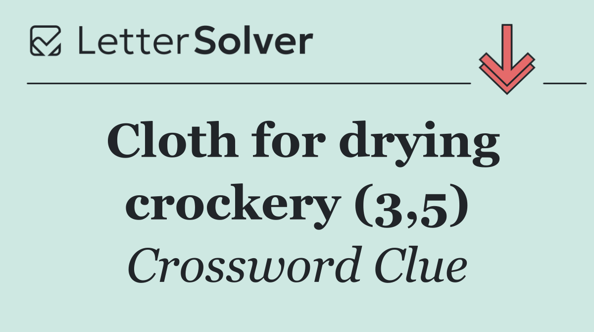 Cloth for drying crockery (3,5)