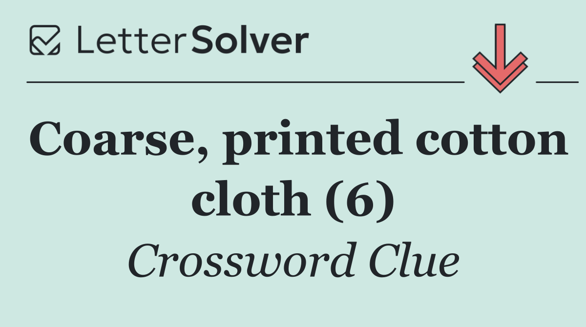 Coarse, printed cotton cloth (6)