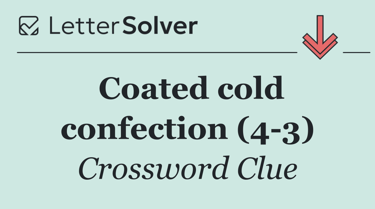 Coated cold confection (4 3)