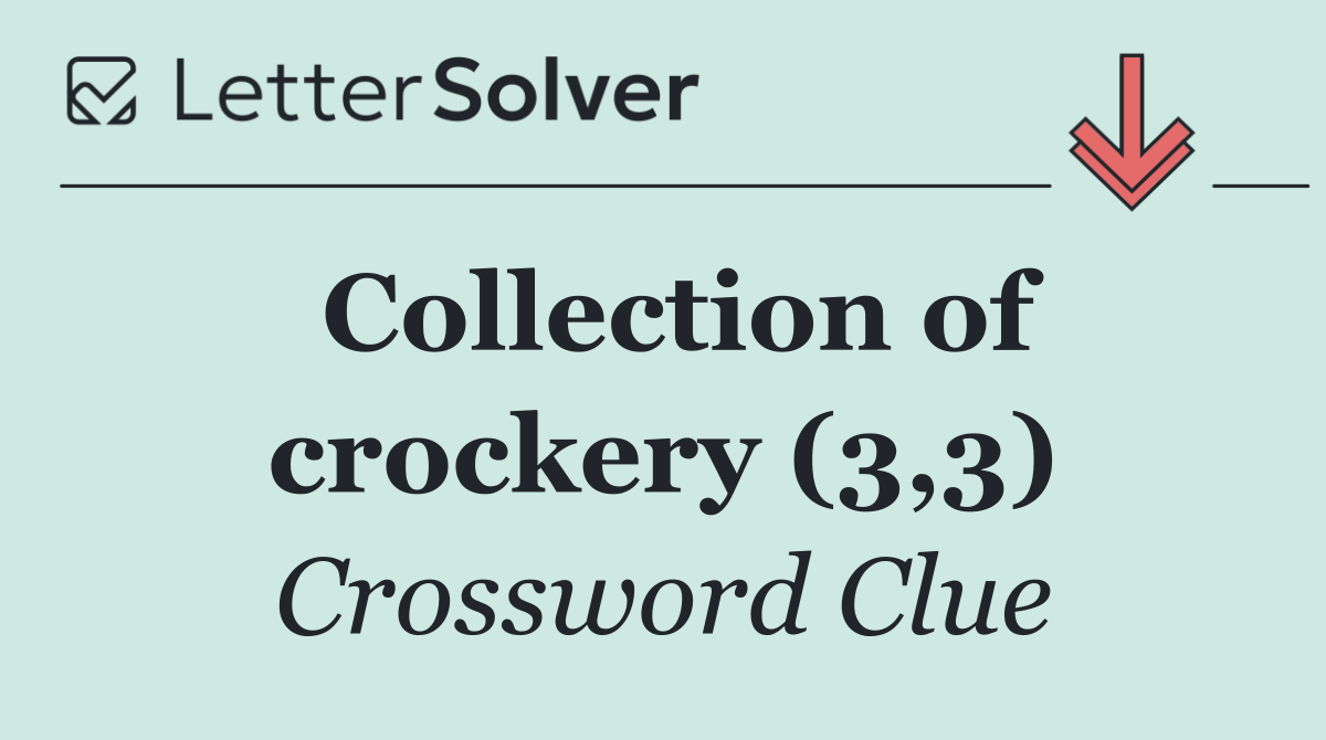 Collection of crockery (3,3)