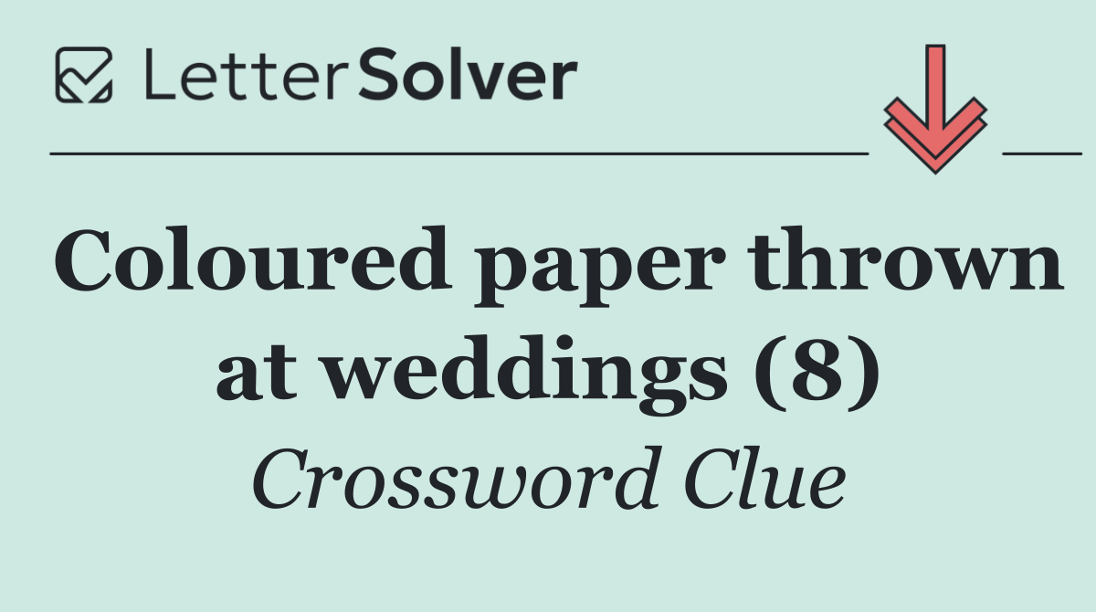 Coloured paper thrown at weddings (8)