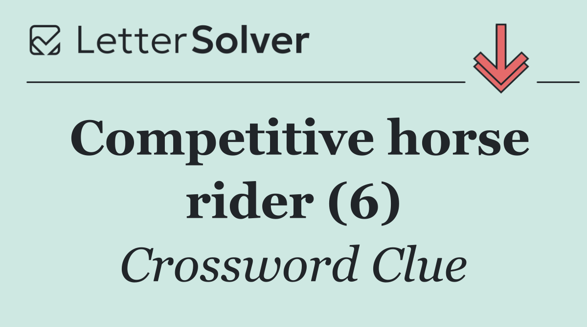 Competitive horse rider (6)