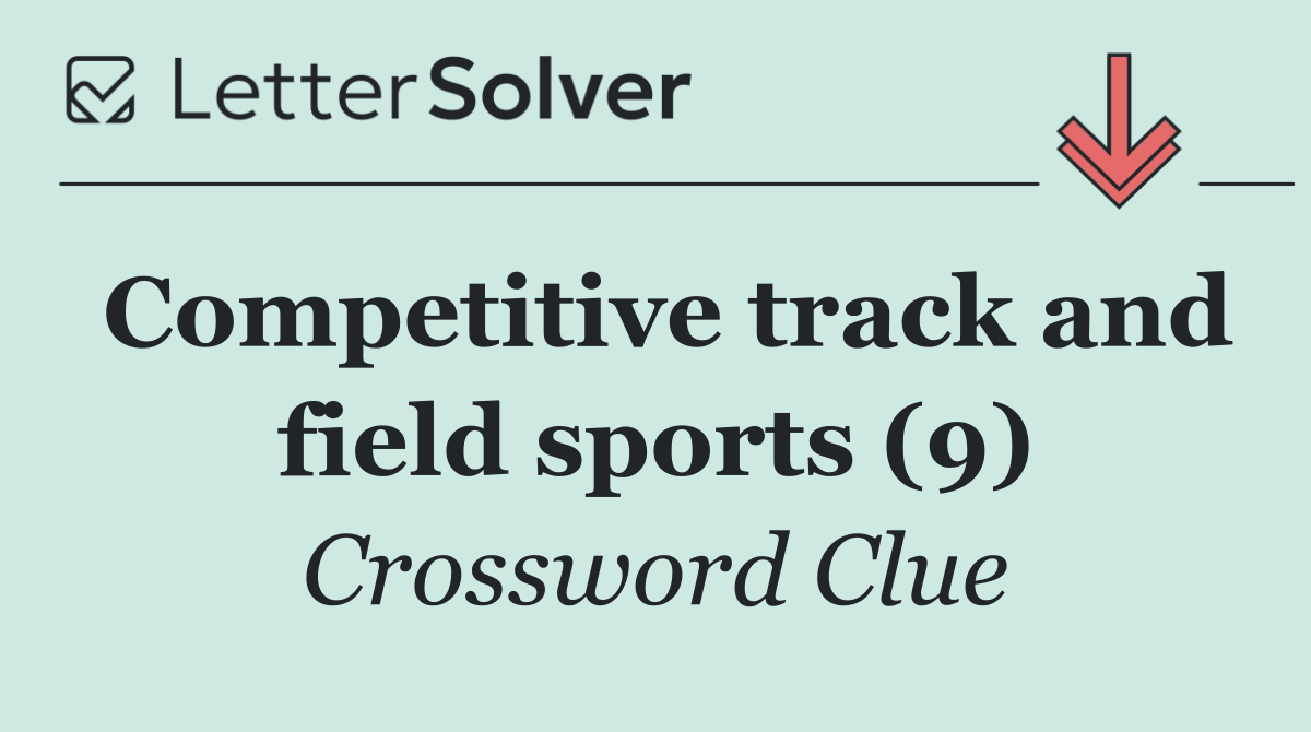 Competitive track and field sports (9)
