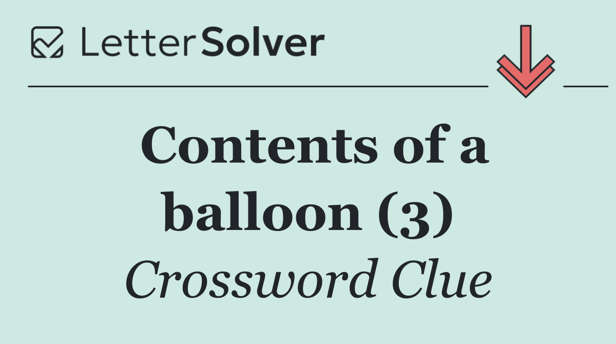 Contents of a balloon (3)