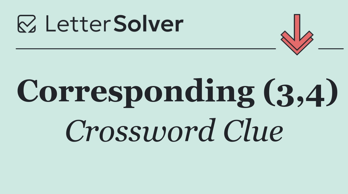Corresponding (3,4)