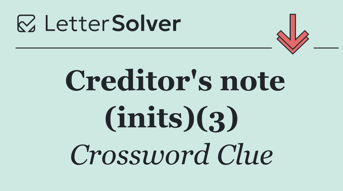 Creditor's note (inits)(3)