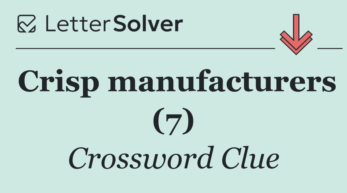 Crisp manufacturers (7)