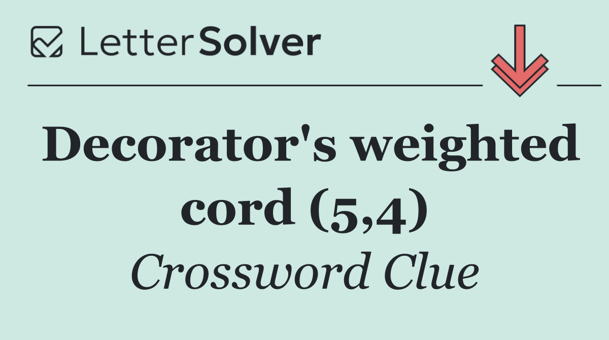 Decorator's weighted cord (5,4)