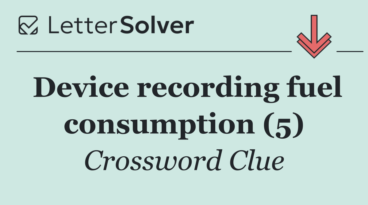 Device recording fuel consumption (5)