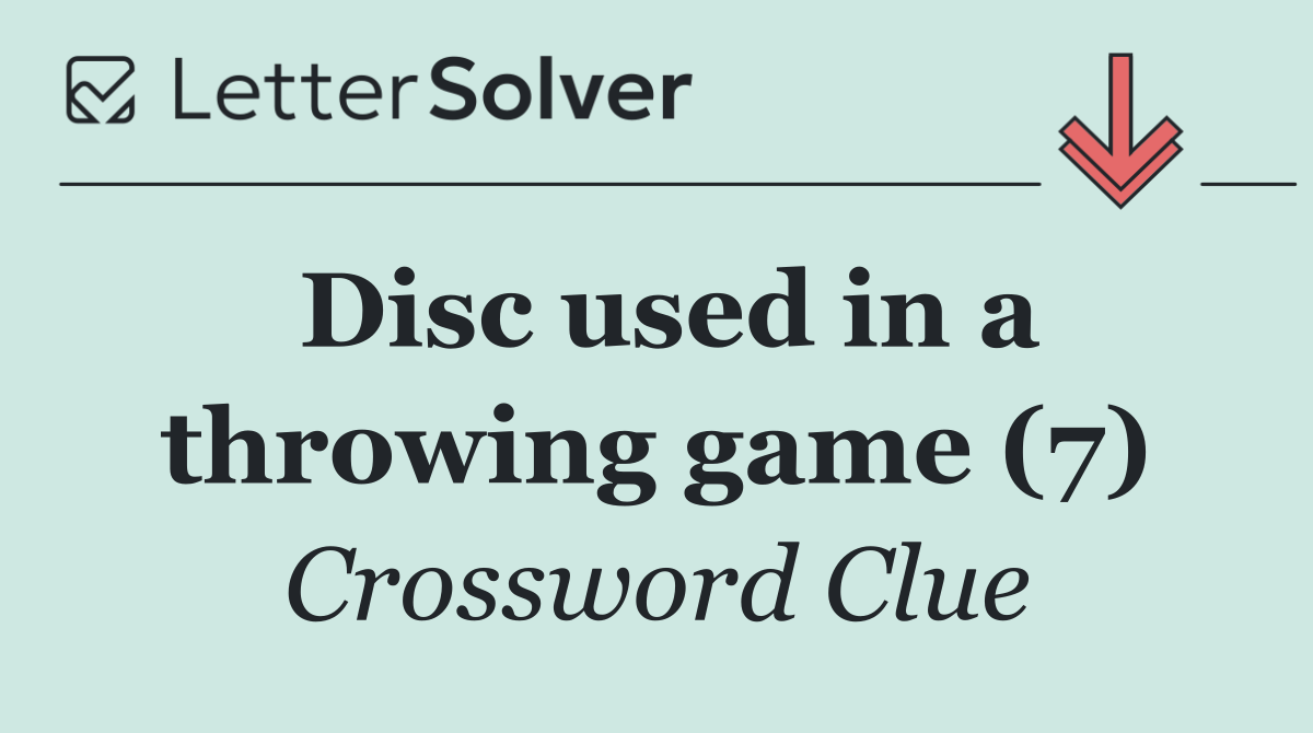 Disc used in a throwing game (7)