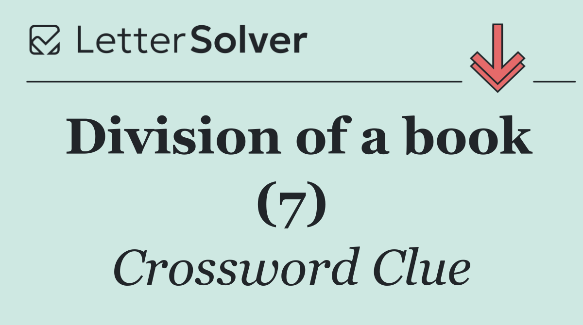 Division of a book (7)