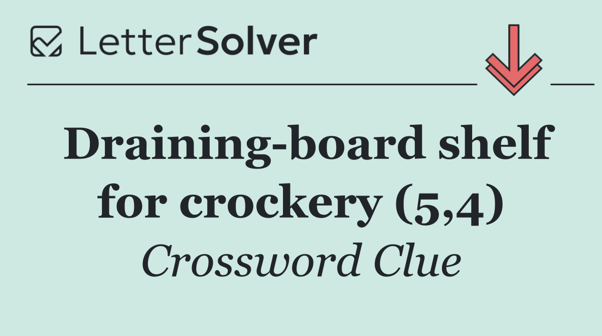 Draining board shelf for crockery (5,4)