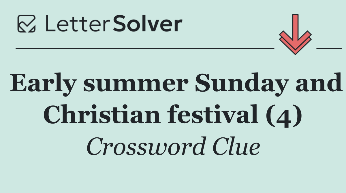 Early summer Sunday and Christian festival (4)