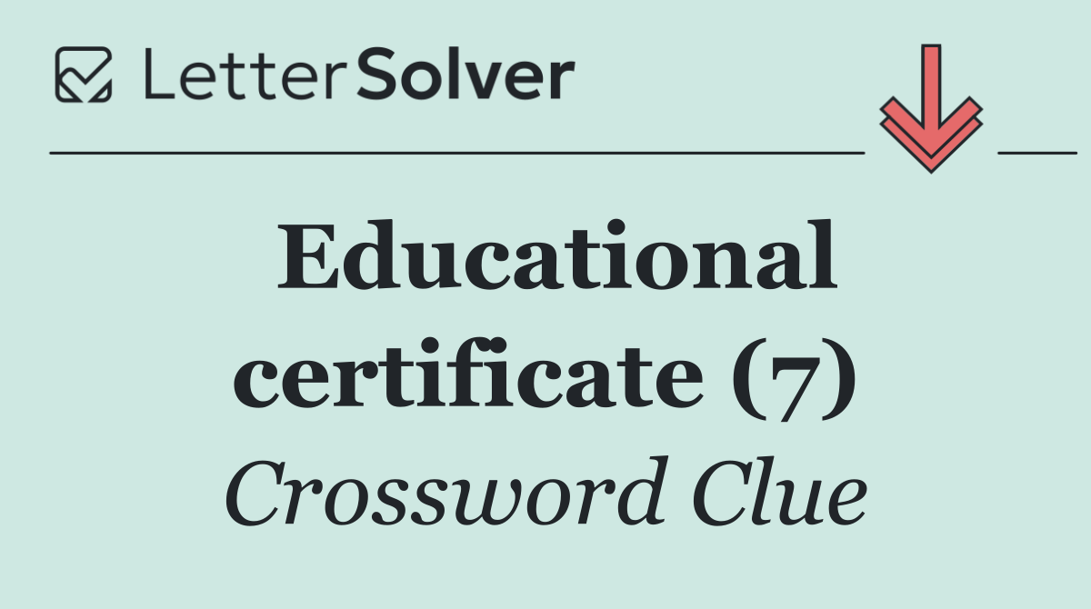 Educational certificate (7)