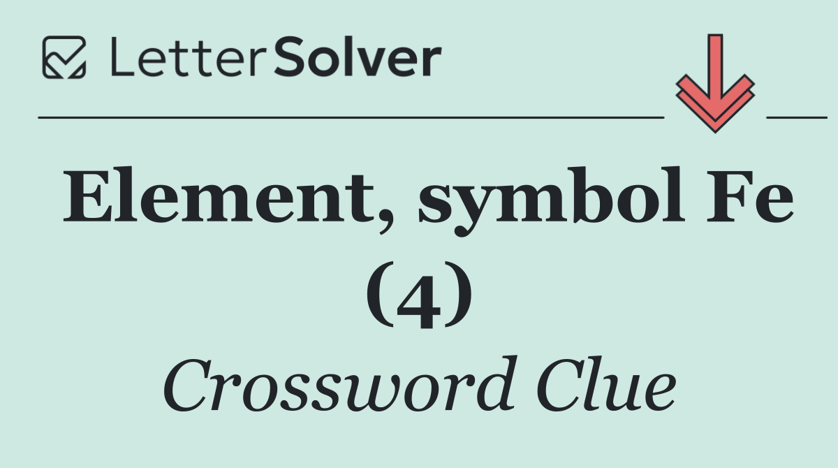 Element, symbol Fe (4)