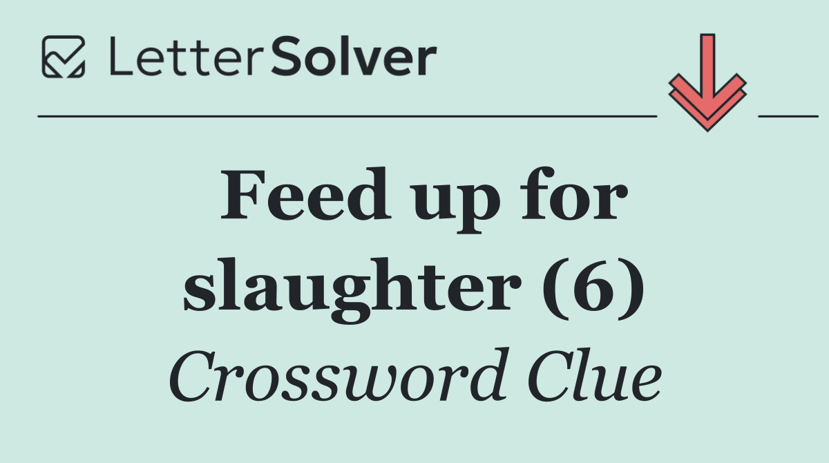 Feed up for slaughter (6)