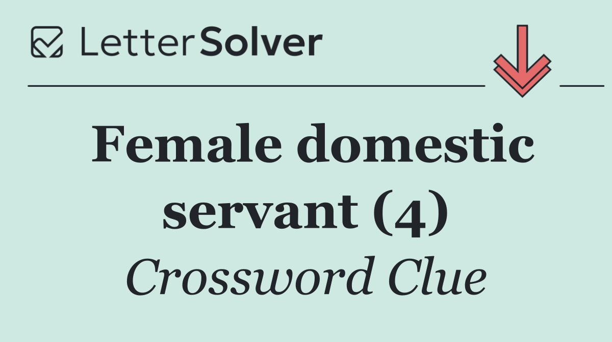 Female domestic servant (4)