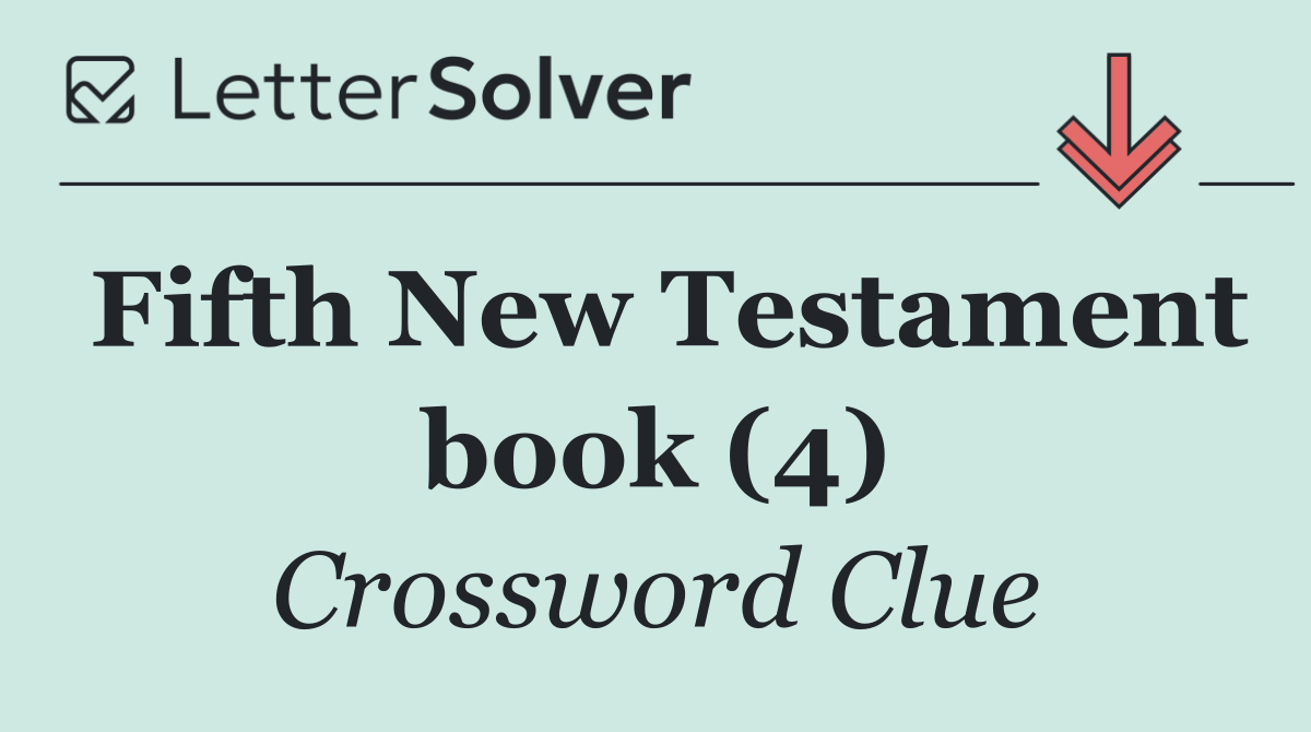 Fifth New Testament book (4)