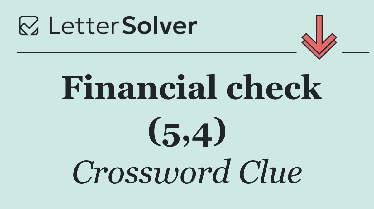 Financial check (5,4)