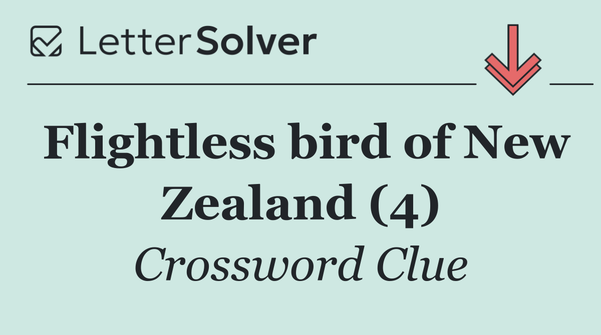 Flightless bird of New Zealand (4)