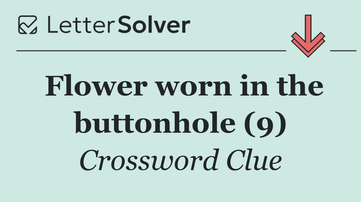 Flower worn in the buttonhole (9)