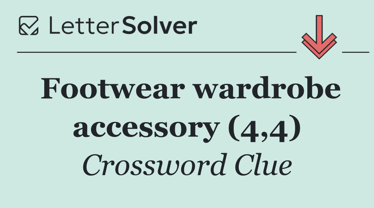 Footwear wardrobe accessory (4,4)