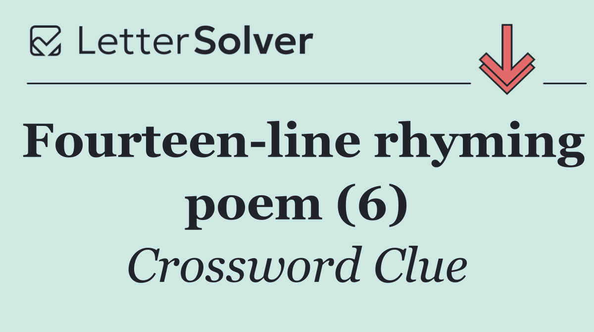 Fourteen line rhyming poem (6)