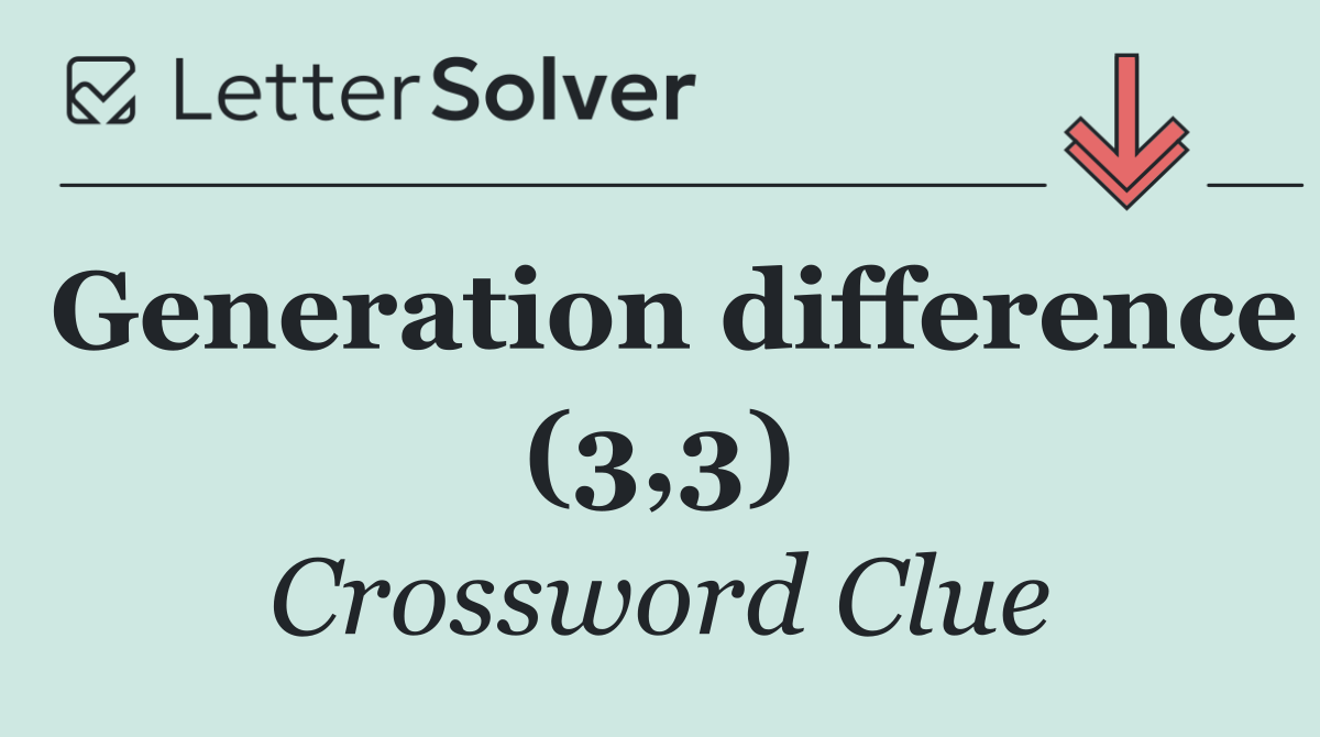 Generation difference (3,3)