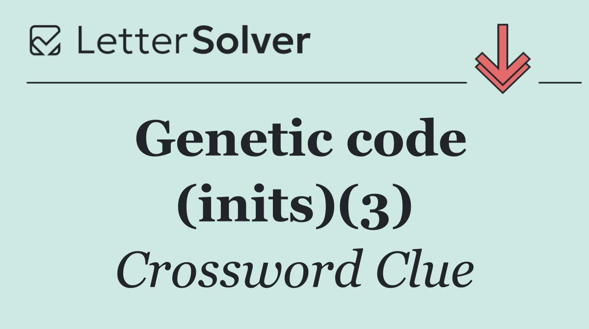 Genetic code (inits)(3)