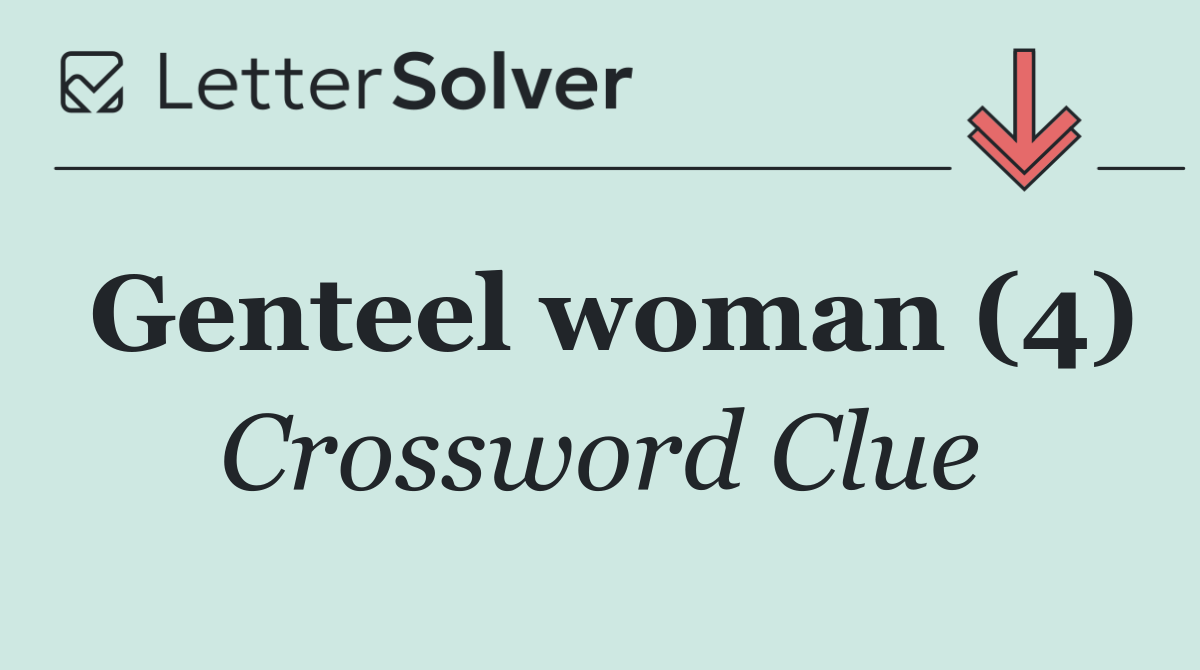 Genteel woman (4)