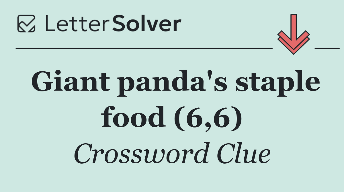 Giant panda's staple food (6,6)