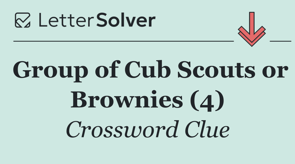 Group of Cub Scouts or Brownies (4)