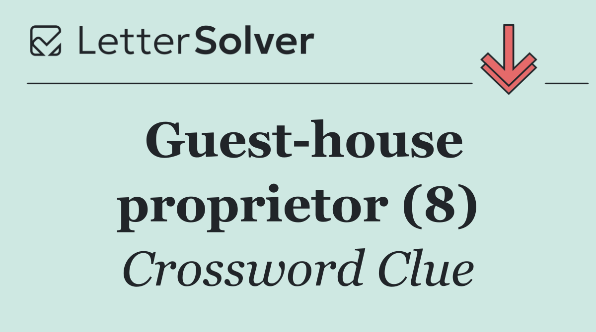Guest house proprietor (8)
